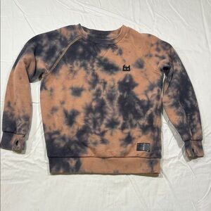 Men's Tie-Dye Sweater - Black and Brown